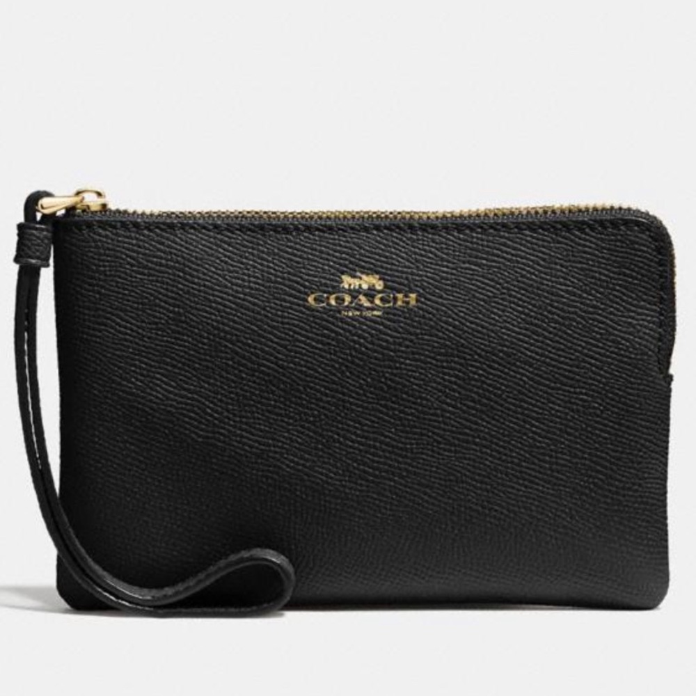 Coach Corner Zip Wristlet - Picture 1 of 5